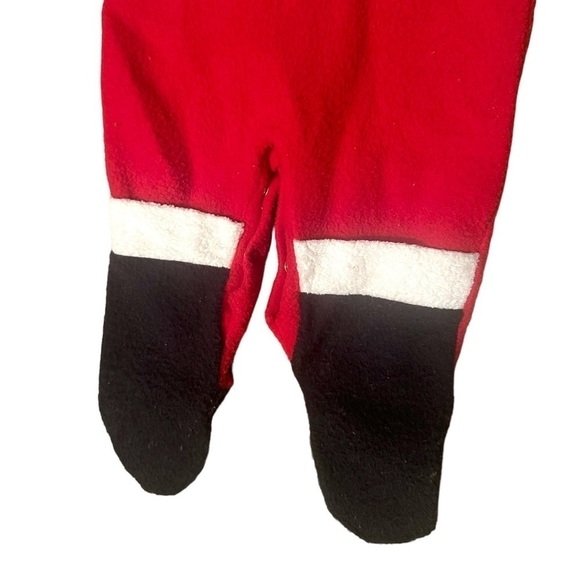 Vintage Carters Santa Outfit One Piece Footed Jumpsuit Pajamas Baby 6-9 Months - Picture 3 of 7